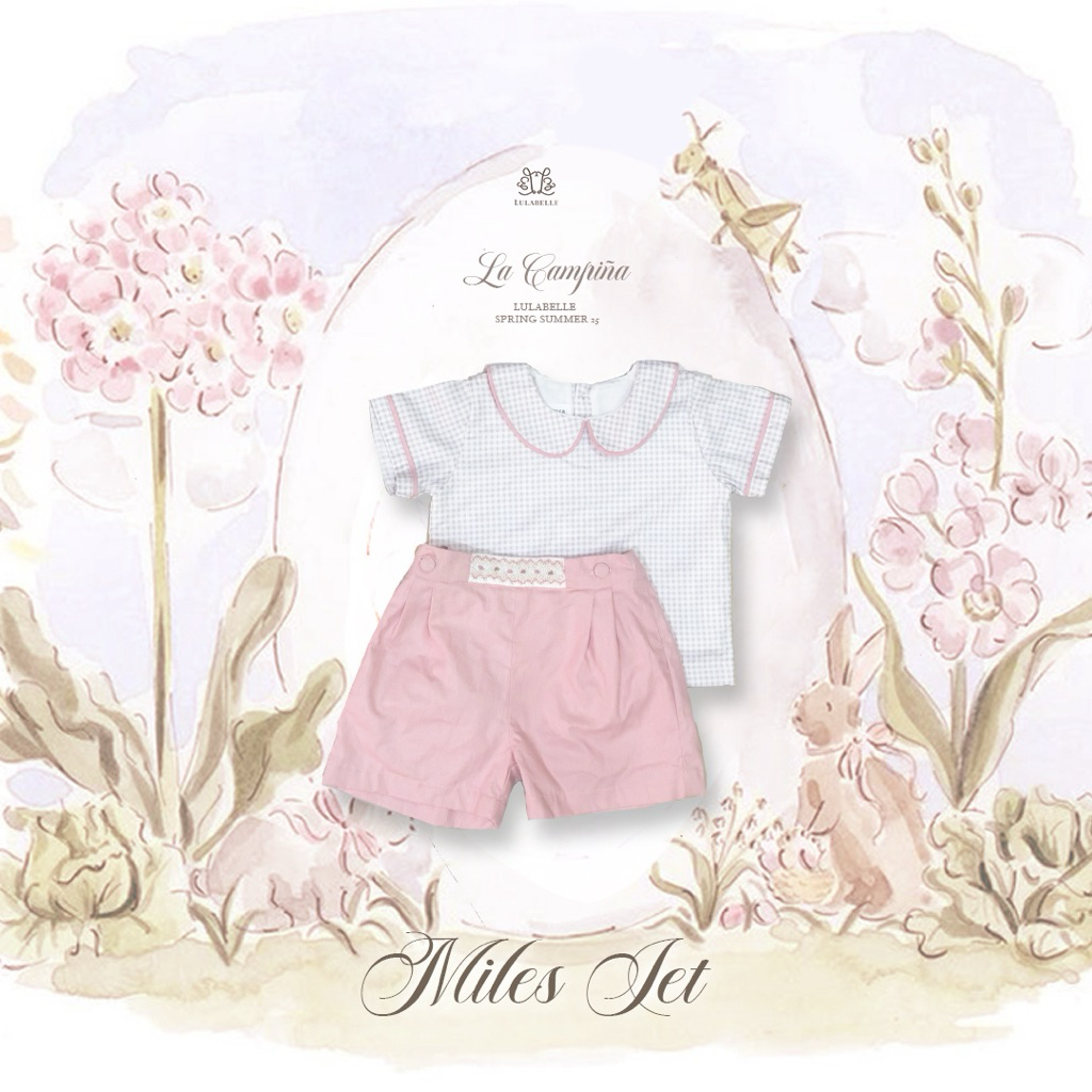 Lulabelle - Miles Set - Hand Smocked and Embroidery Body Suit and Jumper