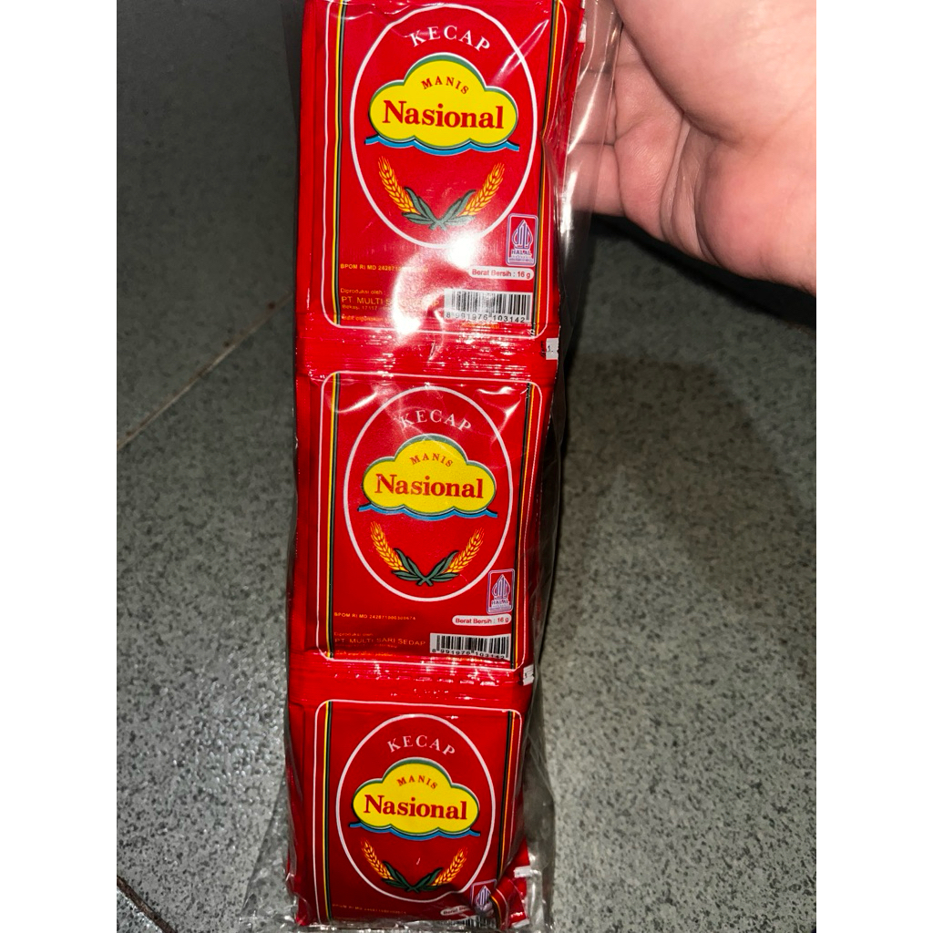 

Kecap Manis Nasional 16g 1renteng 18pcs