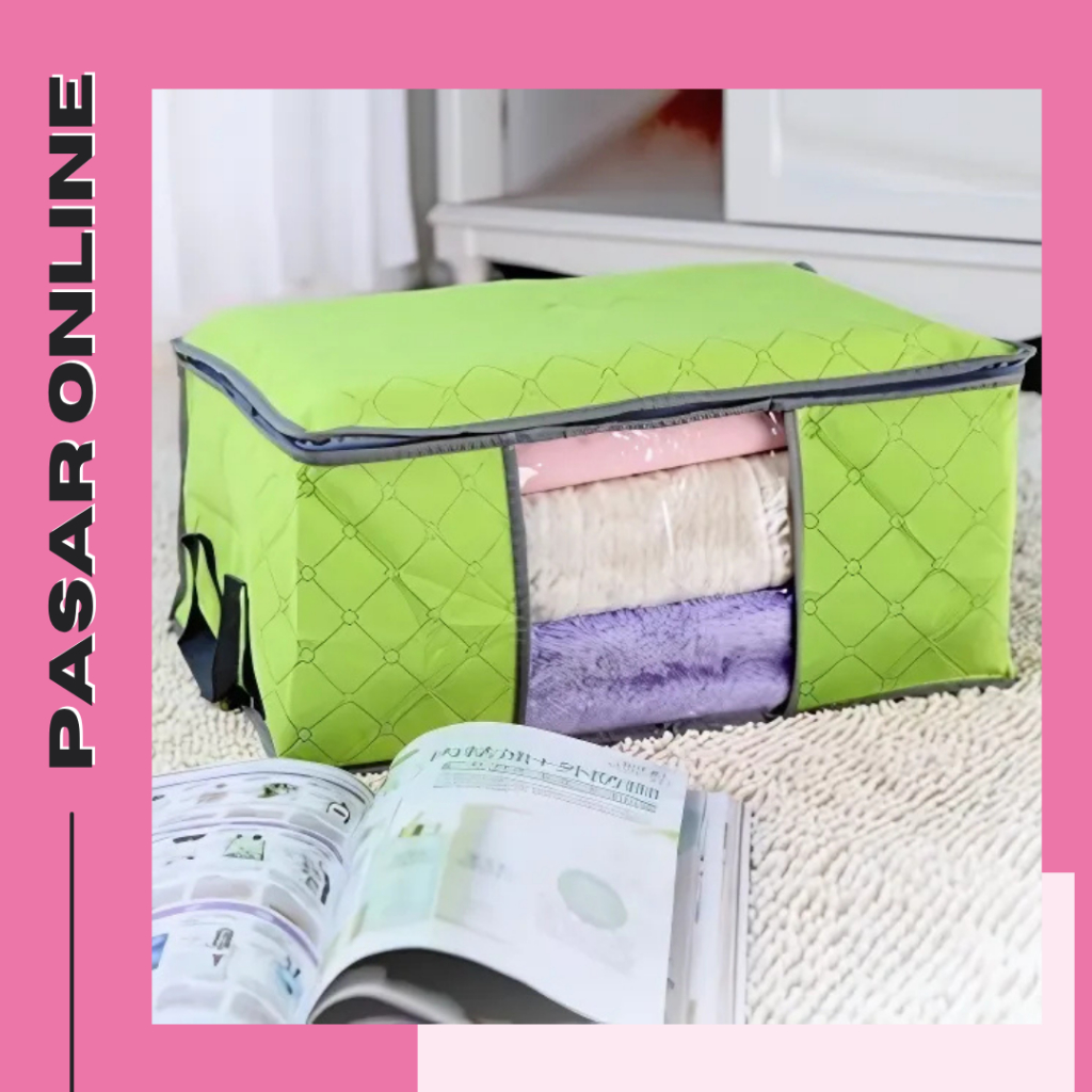 HL0037 Bamboo Storage Box Tempat Penyimpanan Baju Organizer Model Tidur Y1031