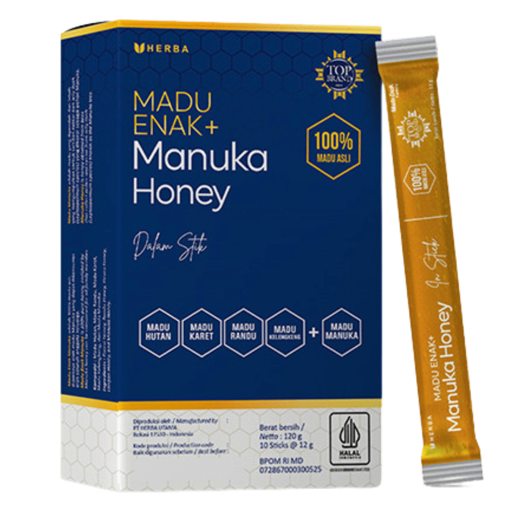 

Herba Madu Enak Manuka MGO50 Box isi 10 Stik / Madu Asli