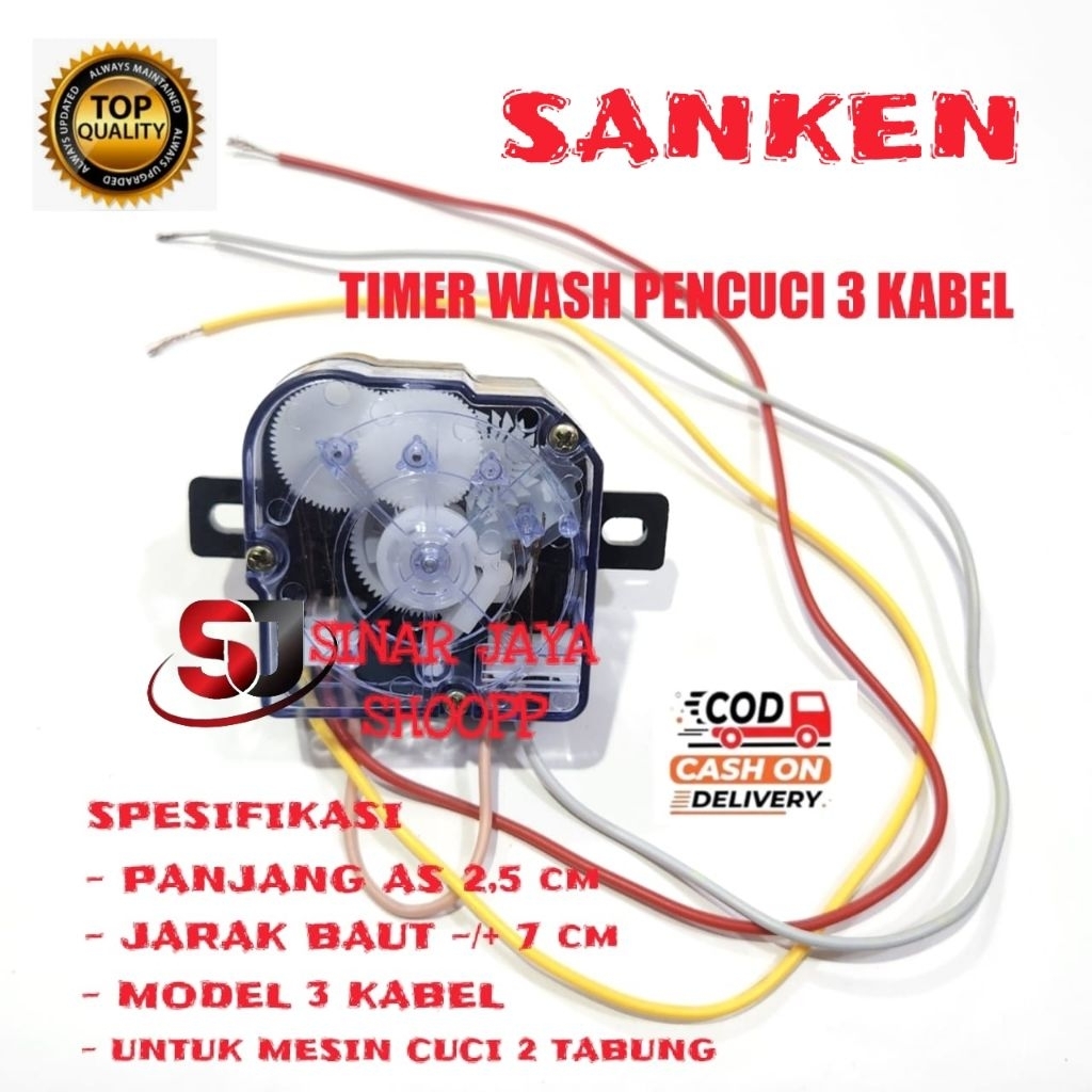 Timer Wash Mesin Cuci SANKEN 2 Tabung 3 Kabel / Timer Wash Mesin Cuci SANKEN