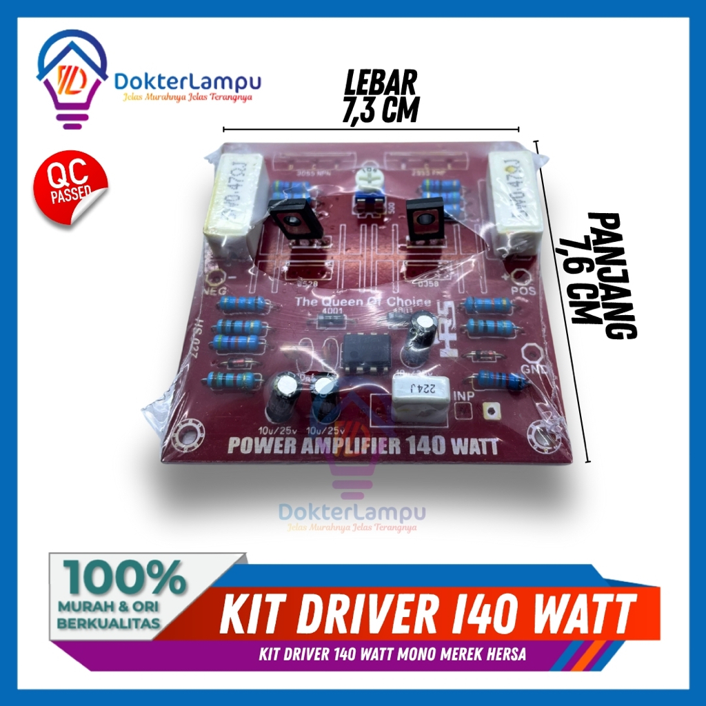 kit driver 140 watt mono dan 140 mono +1 pot merek hersa
