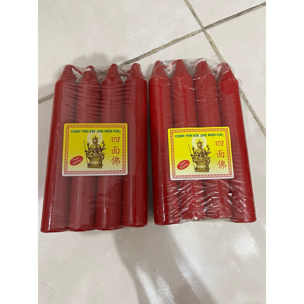 Lilin Merah Jumbo Isi 8 pcs