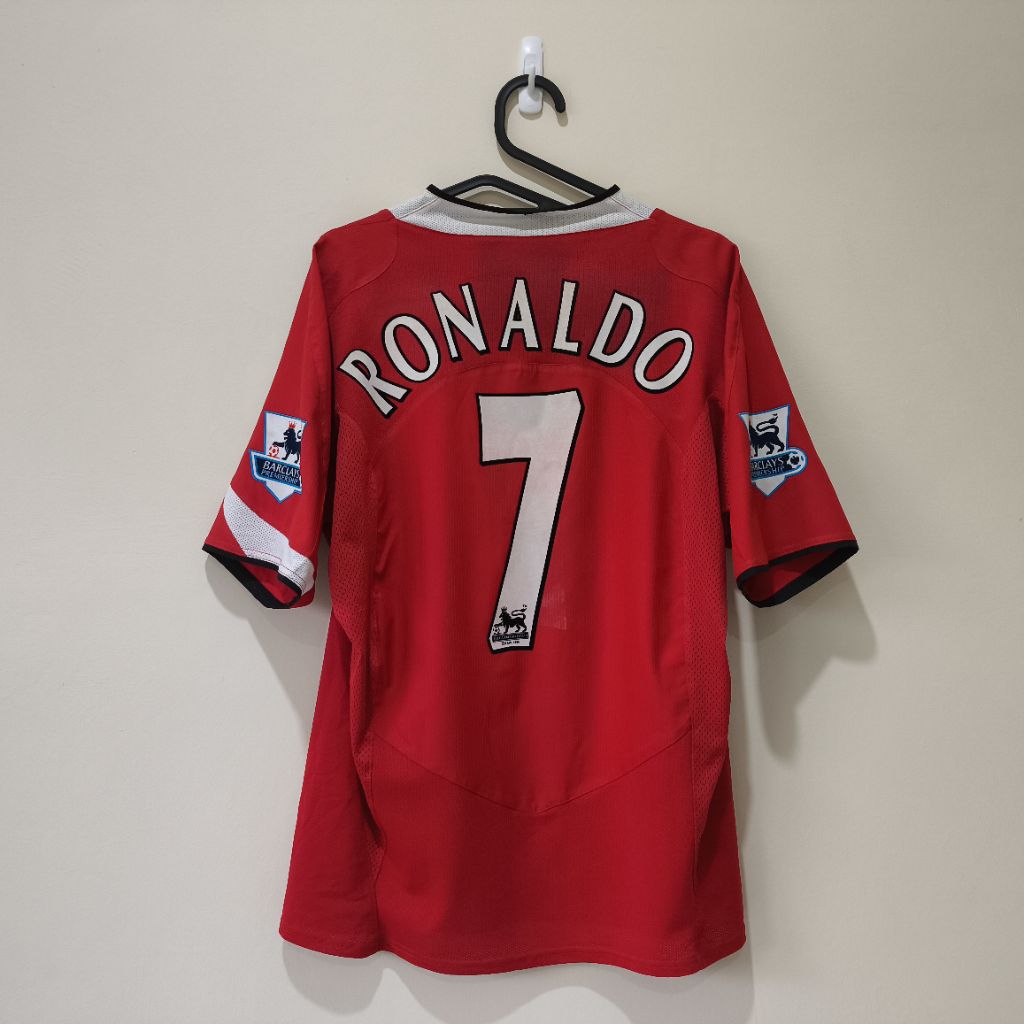 Jersey Menchyster Unaitid home 2004 2005 Ronaldo (L) original baju bola asli rare langka vintage law