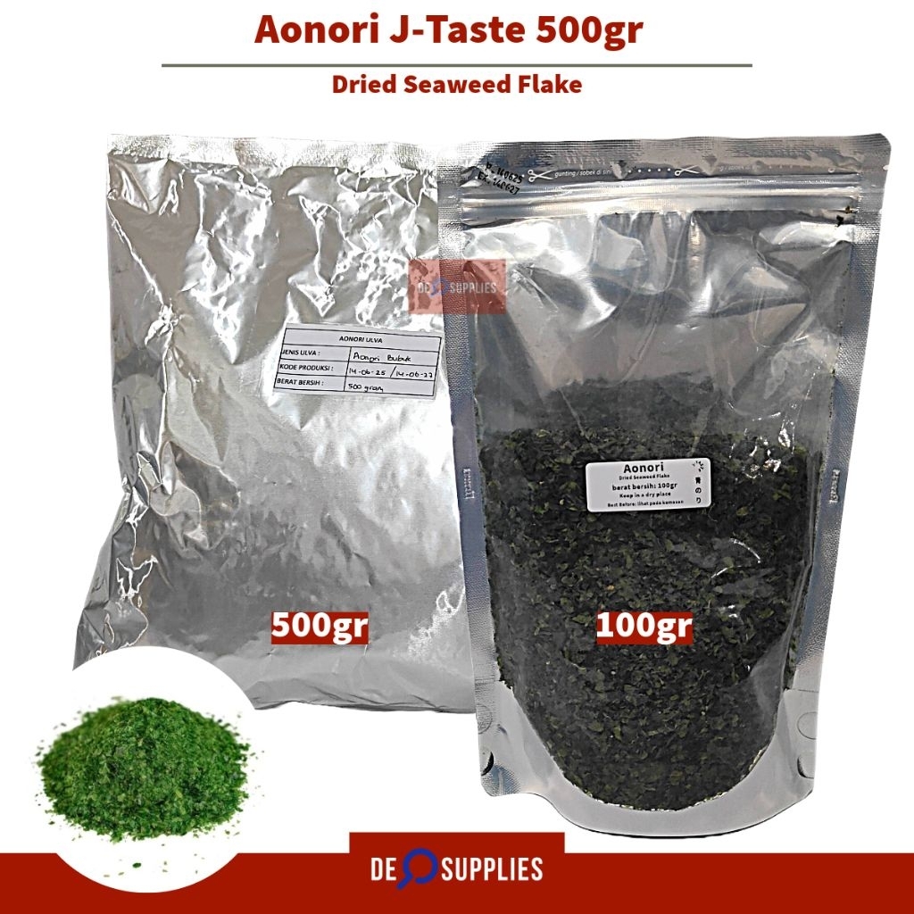 

Aonori Bubuk Nori 500gr J-Taste Ao Nori Taburan Takoyaki Dried Seaweed Flakes