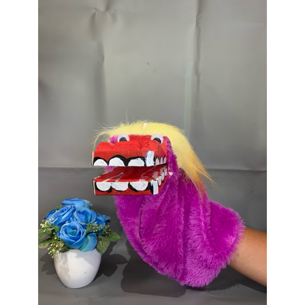 barongan mini tangan/barongan caplokan tangan/mainan anak bangbarongan/mainan anak agustusan