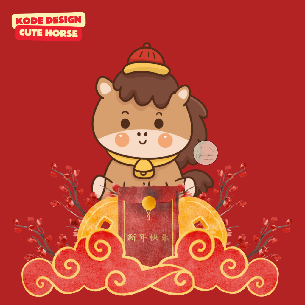 

RK ISI 10 PCS Angpao Imlek Premium Shio Kuda tahun 2026/ Pouch serut / angpao unik