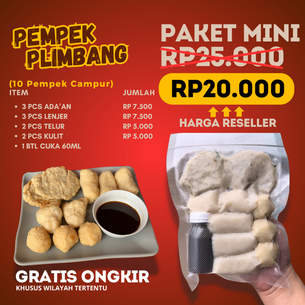 

PEMPEK PALEMBANG MURAH 20RB COCOK UNTUK USAHA