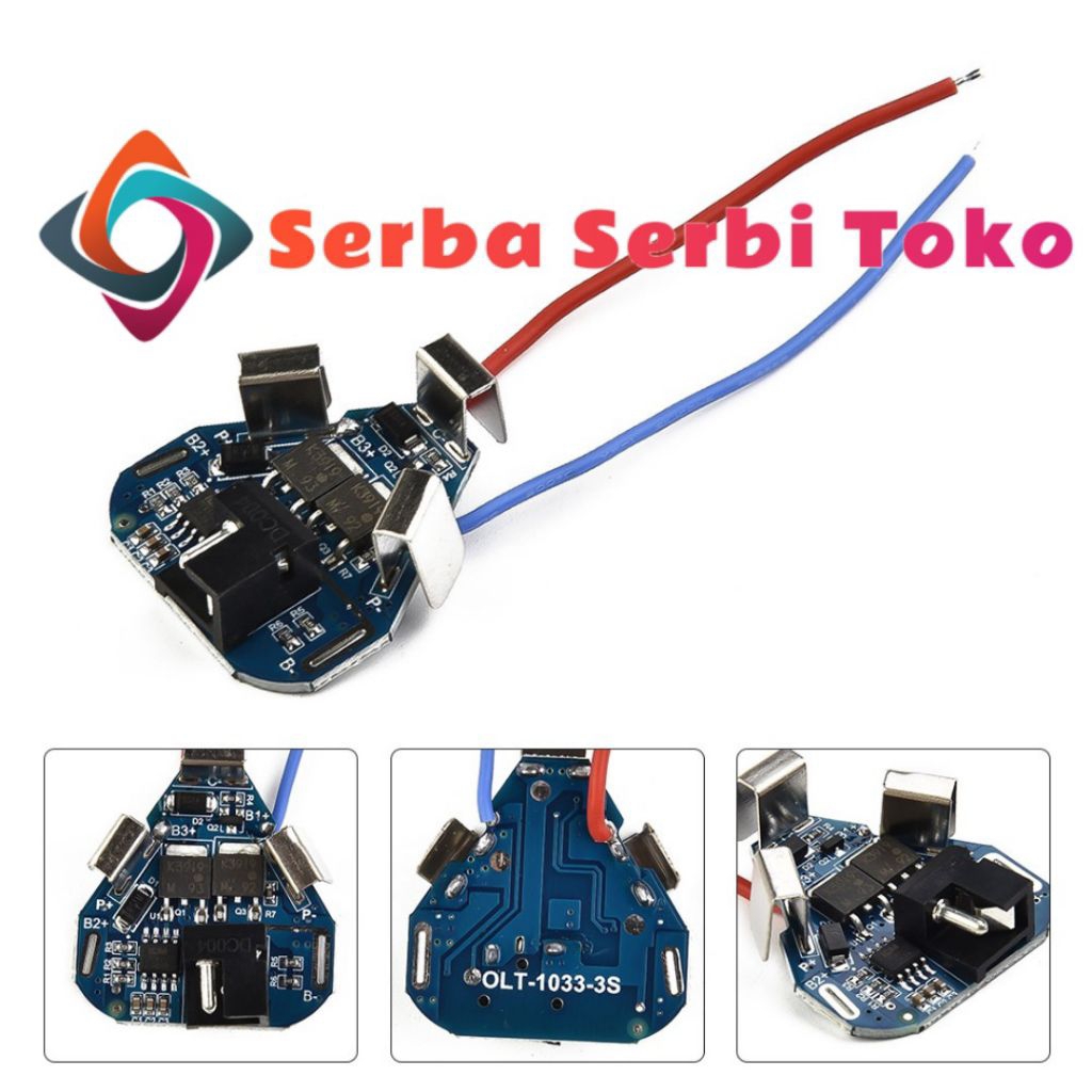 MODUL BMS 3S BATERAI BOR IMPACT GERINDA 12V 13V 15V 98V 198V CORDLESS LITHIUM BISA BUAT JLD XENNON H