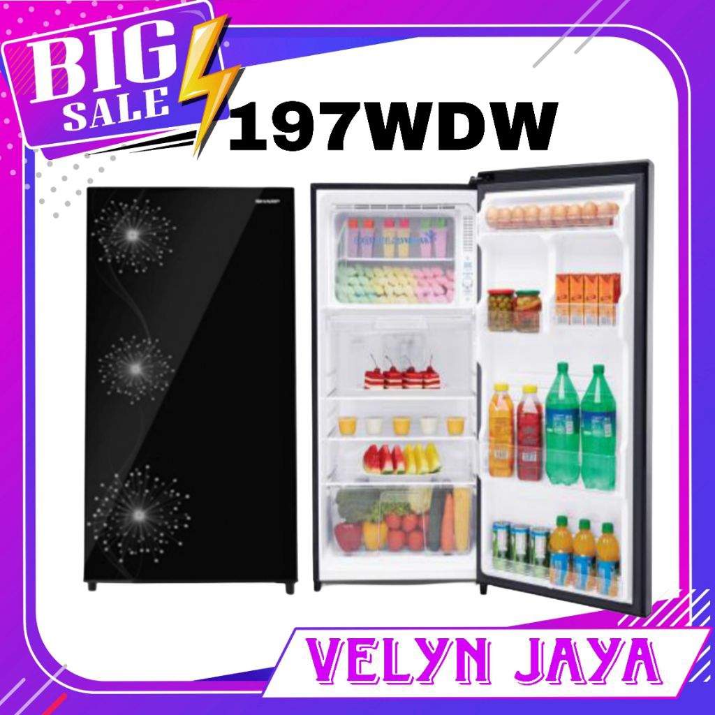 Kulkas sharp 1 pintu 197wdw double freezer kulkas 1 pintu sharp freezer jumbo