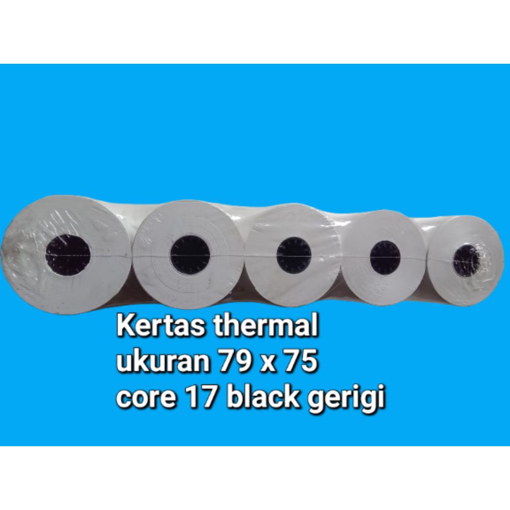 

kertas thermal ukuran 79x75 . core 17 black