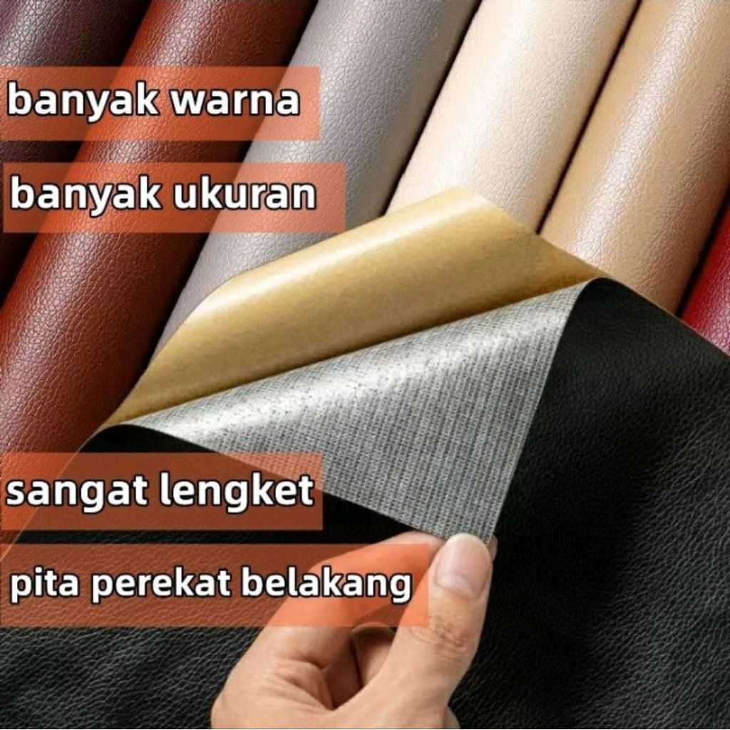 Premium Murah Stiker kulit sofa Sticker kulit jok motor mobil Stiker kulit Sintetis Cover Perbaikan