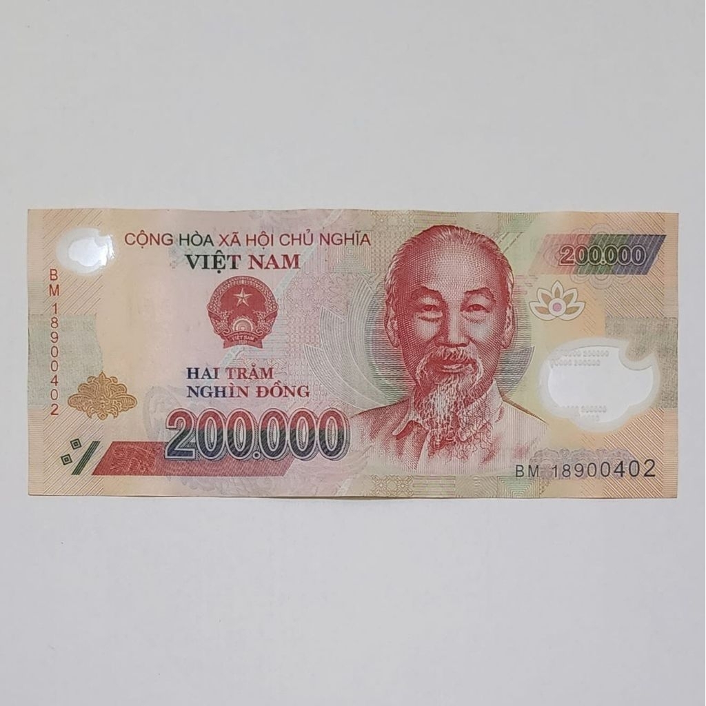 Dong Vietnam Uang Asing Pecahan 200000 Dong Polymer