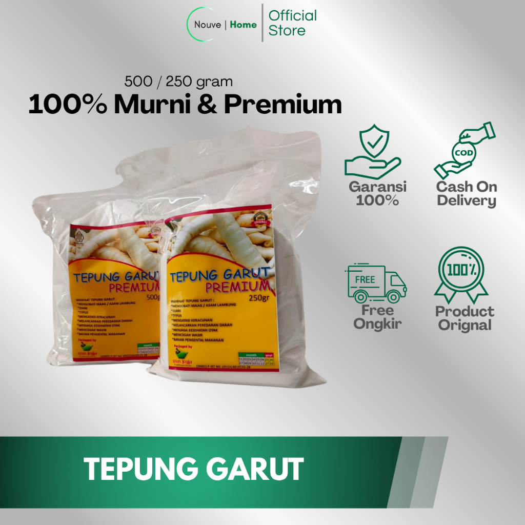 

Mas Joka Tepung Garut Premium 500gr / 250gram - murni 100%