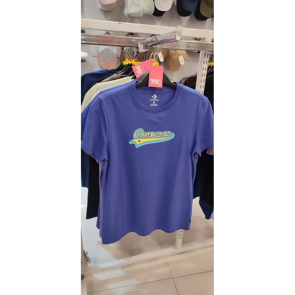 SALE Kaos Wanita SKECHERS Blue Original Sports Station Diskon 70%