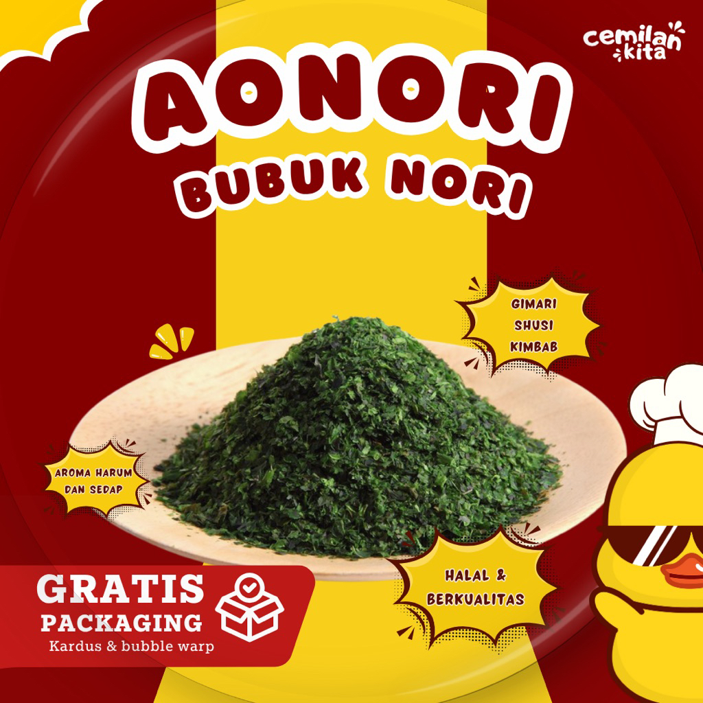 

Anori Bubuk Nori - Powder Rumput Laut / Taburan Takoyaki / Seaweed - Aonori rumput laut