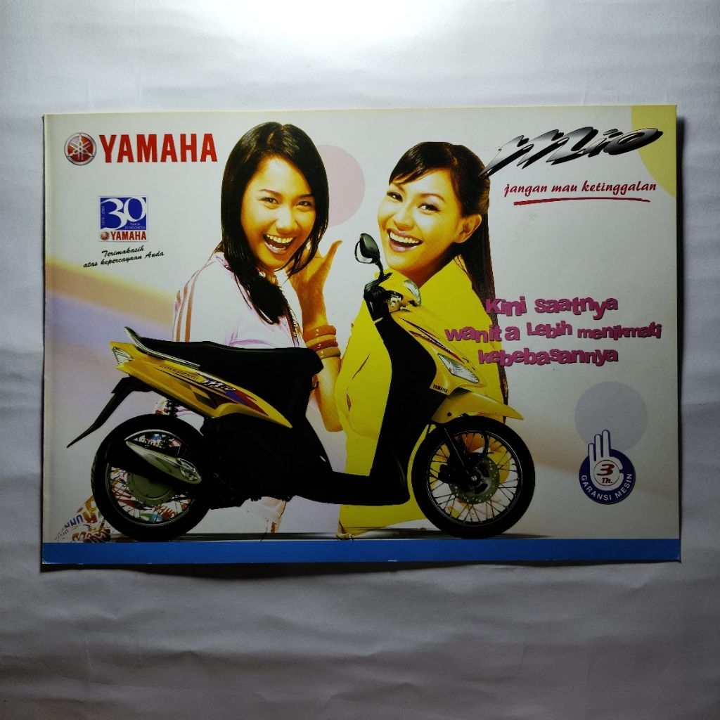 Brosur Flyer Leaflet Poster Jadul Lawas Yamaha Mio Sporty Mio Pertama Tahun 2003