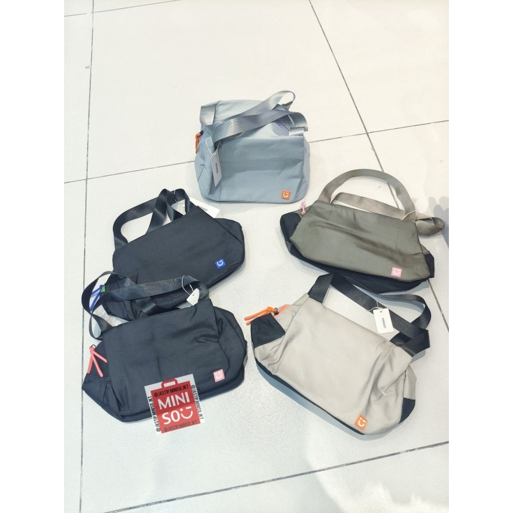 MINISO Lunch Bag / Tas Bekal Protect & Connect Camping 2.0 Series (28x20x20cm) GREY / ARMY GREEN /