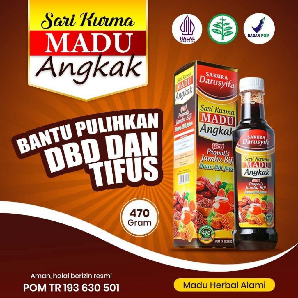 SAKURA ~ Sari kurma madu angkak terbaik semarang angkak darusyifa original 100%