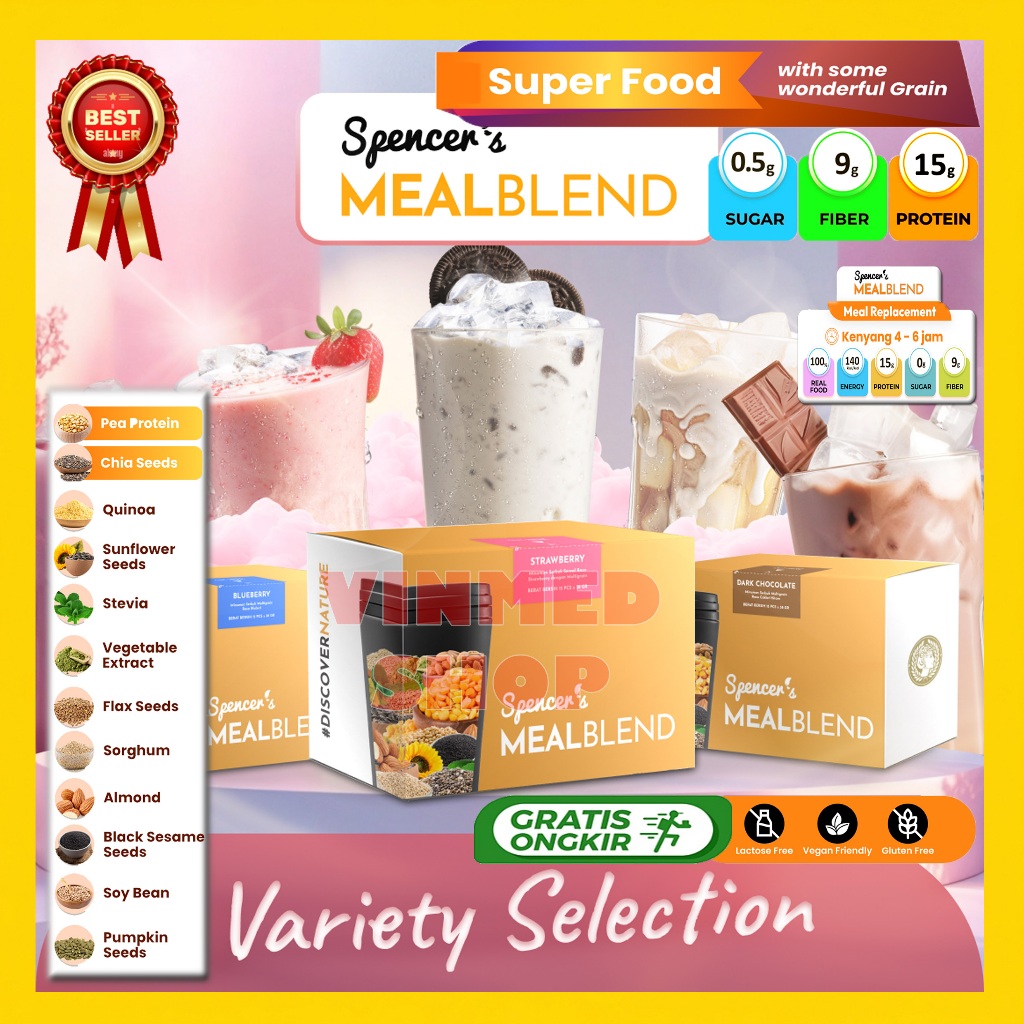 

Spencer's MealBlend - Meal Replacement, Revolusi Ganti Makanan Spencer's MealBlend, Enak, Praktis, dan Bikin Tubuh Fit!