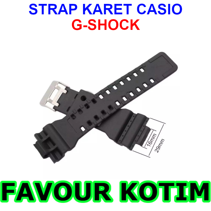 STRAP KASIO G-SOCK RUBBER CASIO G-SHOCK KARET G-SHOK HITAM GA-110 GA-120 GA-300 FVKOTIM