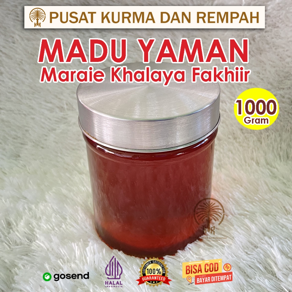 

Madu Yaman Asli Mara'i Khalaya Fakhiir – Madu Murni Import, Kaya Manfaat 1000gr / 500 gr / 250 gr