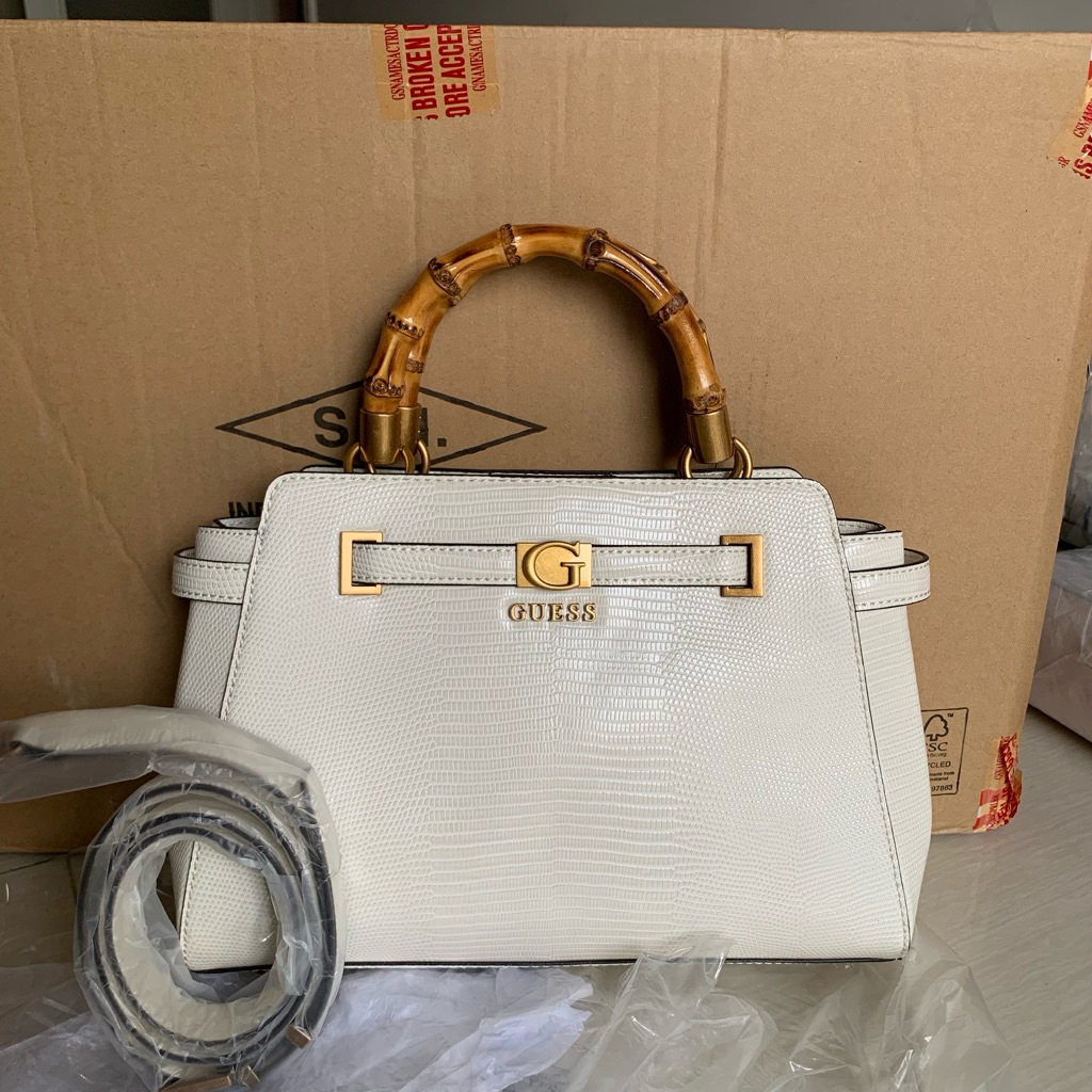 Original Ready Original Guess Sibel Top Handle Flap Satchel Tas Wanita Sale 70%