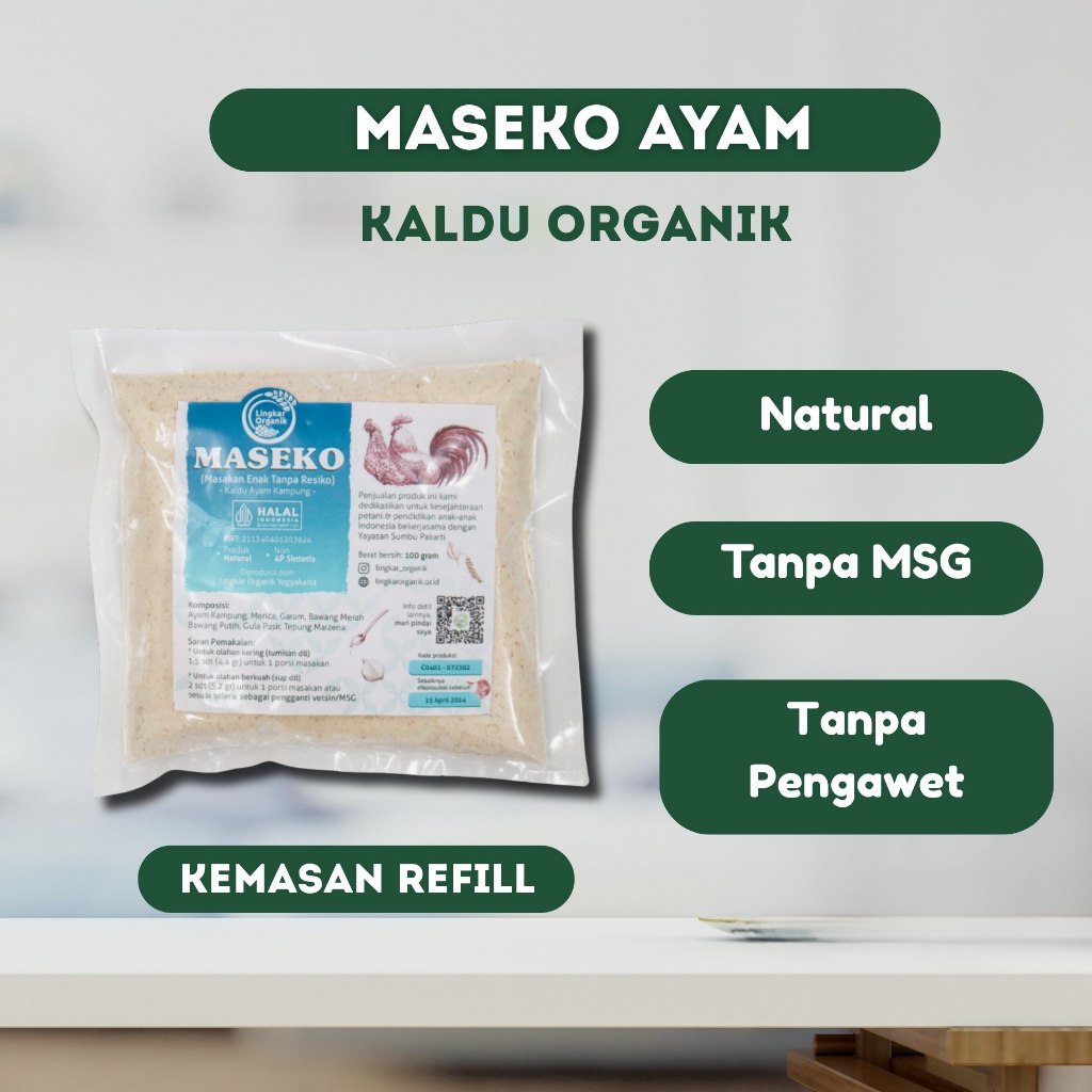 

MASEKO - KALDU NON MSG - KALDU AYAM REFILL- ALAMI NATURAL - LINGKAR ORGANIK