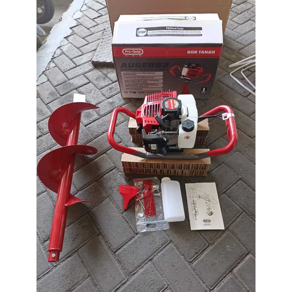 NEW PROQUIP AUGER62 Mesin Bor Tanah 25cm (Bensin 2 Tak)