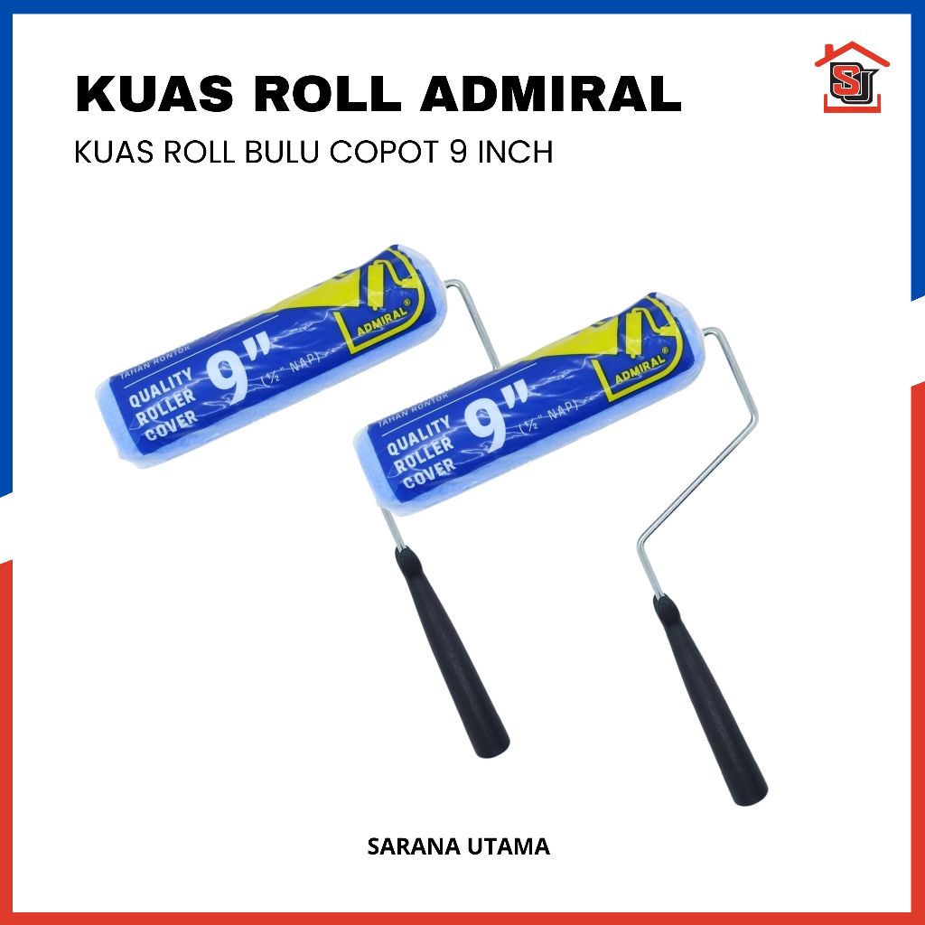 Kuas Roll Copot Admiral 9 Inch Kuas Rol Cat Tembok Copot Besar 9” Admiral