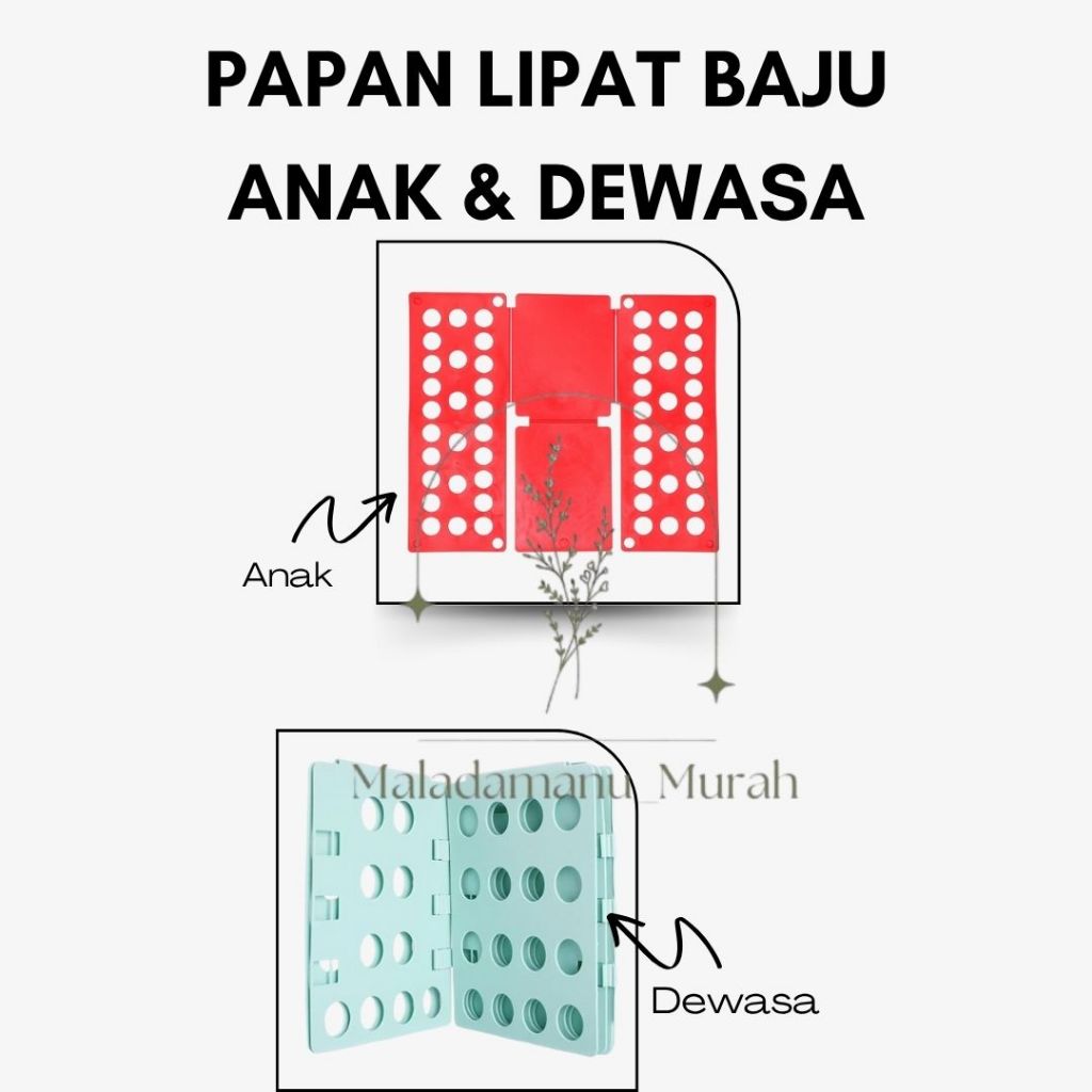 Papan Lipat Melipat Pakaian Dewasa Anak Alat Pelipat Baju Laundry