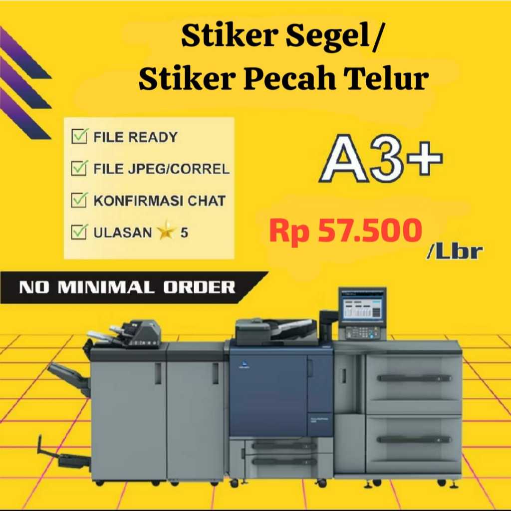 

PRINT STIKER SEGEL/STIKER PECAH TELUR A3+ PREMIUM