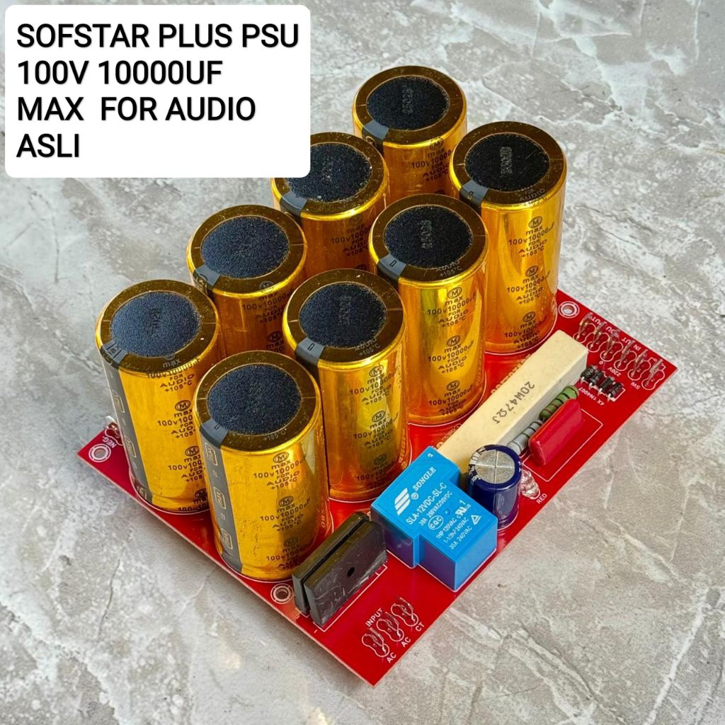 psu plus sofstar lengkap 4,6,8,10 elco max for audio 100v 10000 uf lengkap dioda 60 ax2