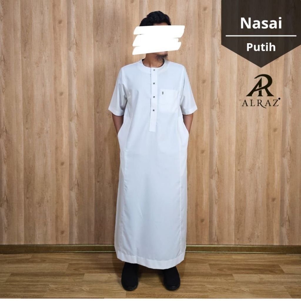 Gamis Alraz Jubah Premium Oblong Lengan Pendek Nasai