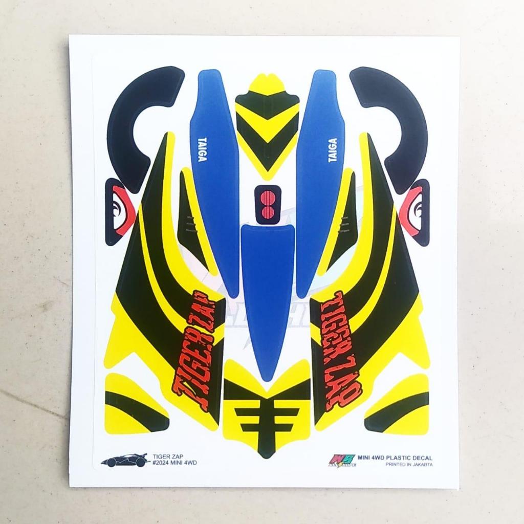 Stiker Tiger Zap - Body Kuning - Vinnyl Lam. Doft