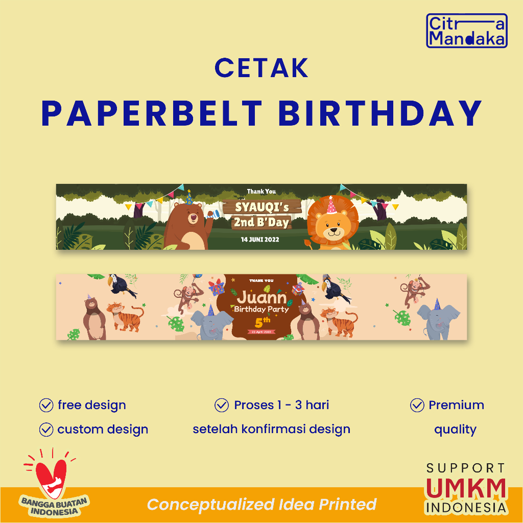 Paperbelt Birthday Bento Box Ulang Tahun | Label Bento Ulang Tahun Anak | Bento Roller Label Pengika
