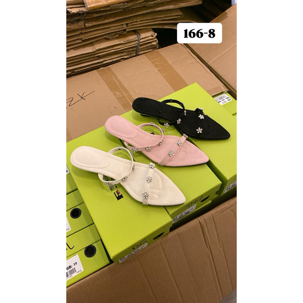 166-8 Sandal Guangzhou Wedges 1cm Wanita Import