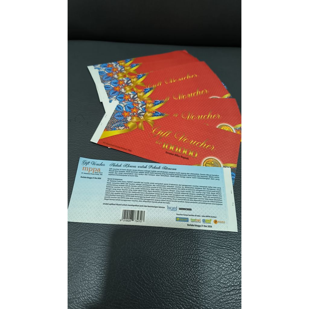 Voucher Fisik HYPERMART 100000 Exp Date Desember 2026