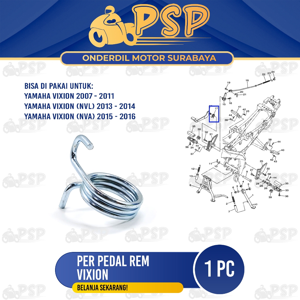 Per Pedal Rem Vixion - Pir Injakan Pijakan Tuas Rem Belakang Yamaha Vixion New NVA NVL