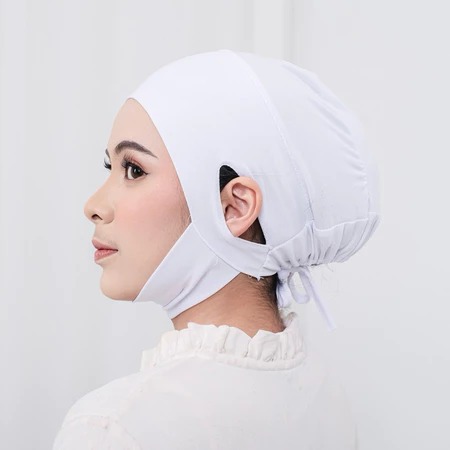 Ciput Dagu Lubang Telinga Spandex Ciput Dagu Anbu Antibudeg Bolong Telinga Ciput Dagu Anti Budeg Bol