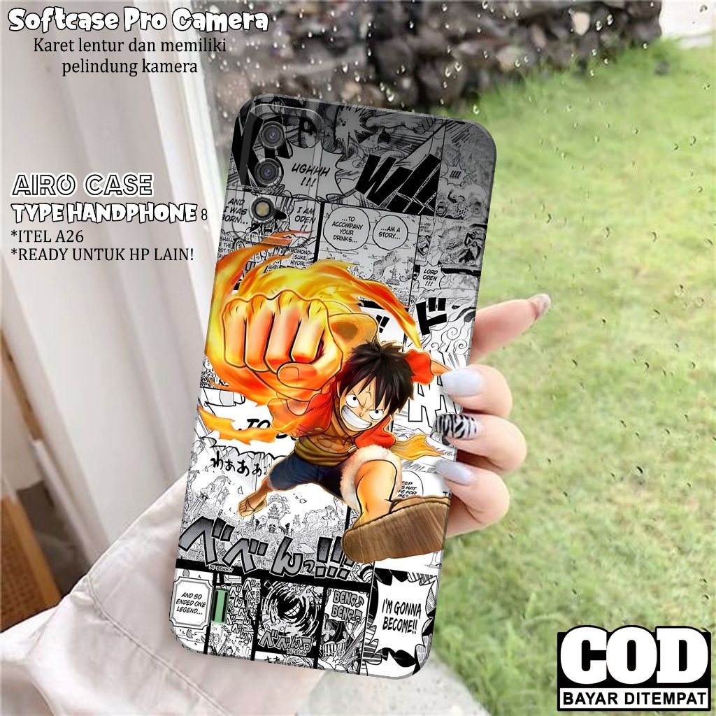 Case ITEL A26 - Softcase ITEL A26 - Fashion Case ANIME - Casing ITEL A26 - Softcase Pro Camera - Tpu