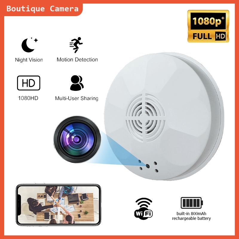 Smoke Detector Security CCTV Hidden Spy Camera 1080P WiFi Night Vision Human Detection X-X1-1 Tersem