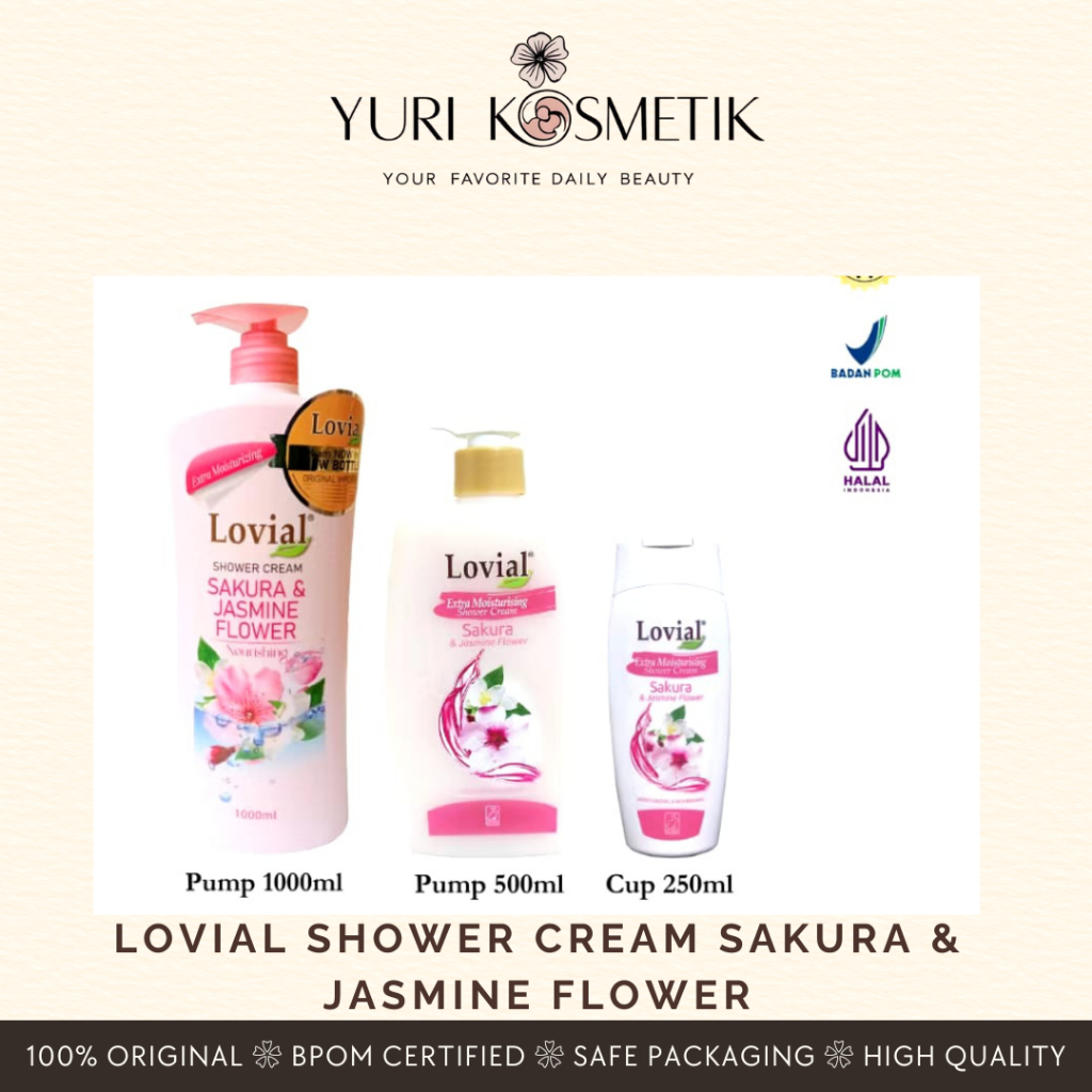 Lovial Shower Cream Sakura & Jasmine Flower Sabun Mandi Cair 1200ML