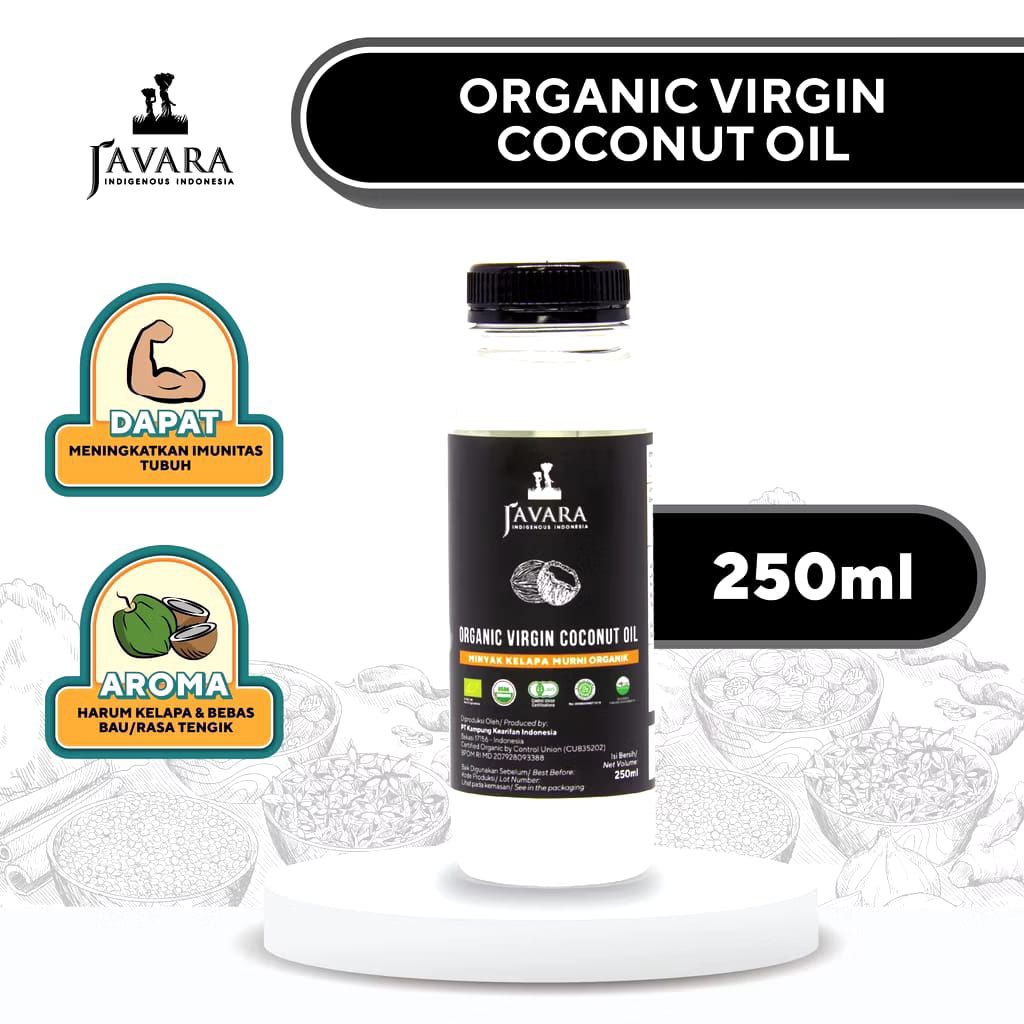 

Javara Organic Virgin Coconut Oil Minyak VCO - Minyak Kelapa Murni 250 ml