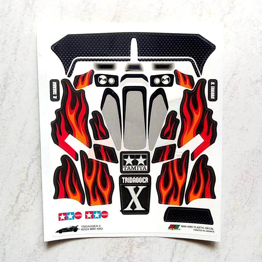 Stiker Tridagger X - Body Abu-Abu Gelap - Vinnyl Lam. Doft