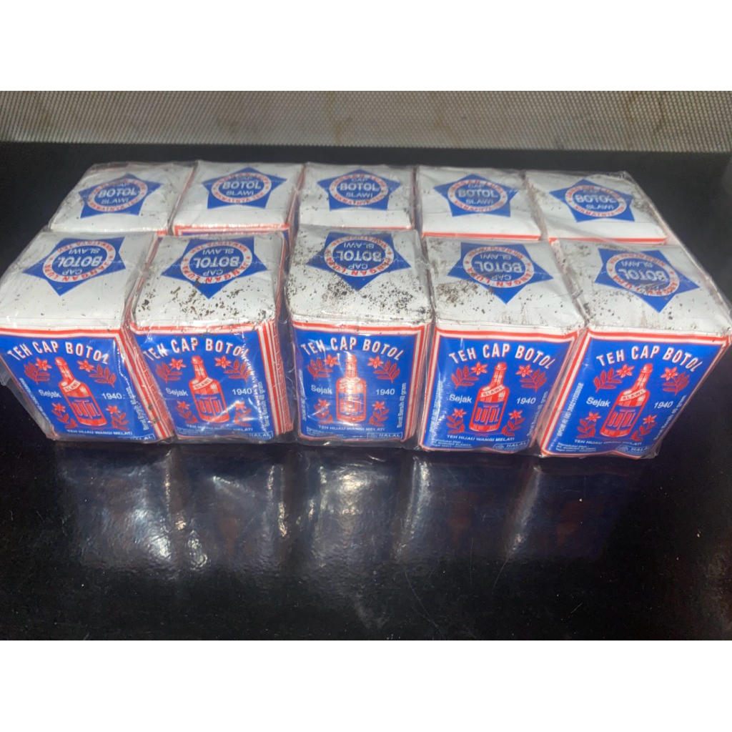 

Teh Cap Botol Biru Slawi Bubuk Besar 1pack isi 10 Pcs @ 40Gr