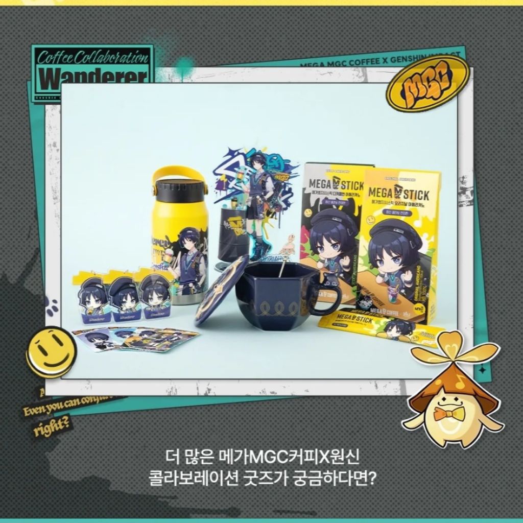 [RESTOCK] Wanderer Standee & Keyring - Genshin Impact Mega Coffee