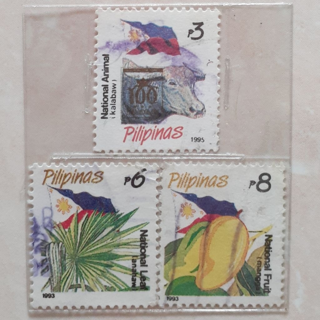 

Perangko Filipina Philippine Flag and National Symbols Tahun 1993-1995 set 3pcs