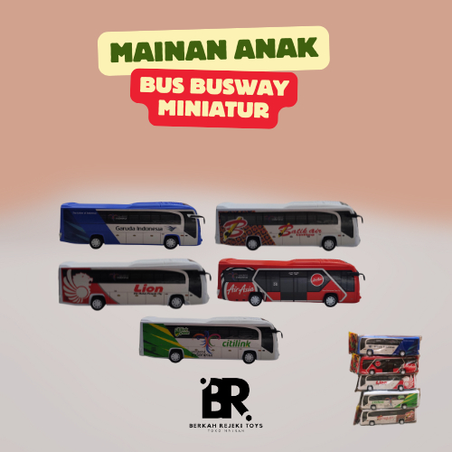 Mainan Miniatur Bus Busway Kota Armada Pesawat Garuda Besar WJS 270 TERMURAH