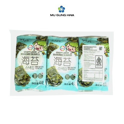 

WS CHACHASOWANGJA SEUNAEKGIM SEASONED SEAWEED (LAVER) 3PX4G